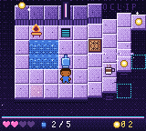 Mock: a puzzle room mid-assembly, cards dropping in over the void